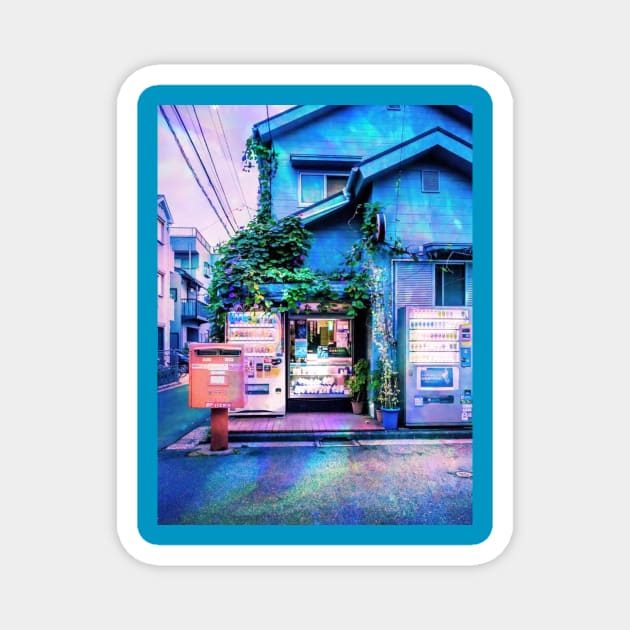 Vaporwave Japanese Vending Machine Alley Magnet by isarol