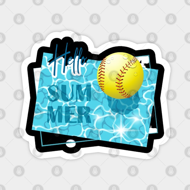 softball  sports Magnet by busines_night