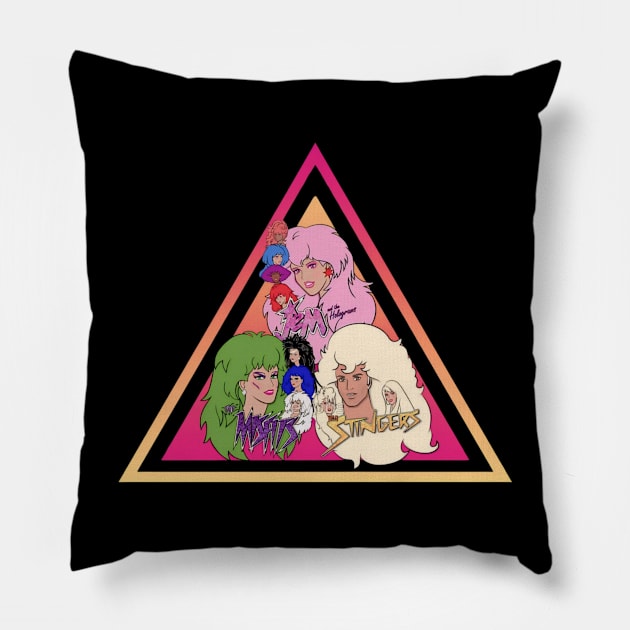 Jem and the holograms t-shirt Pillow by Dede gemoy