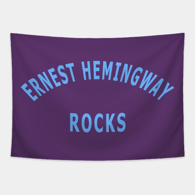 Ernest Hemingway Rocks Tapestry by Lyvershop