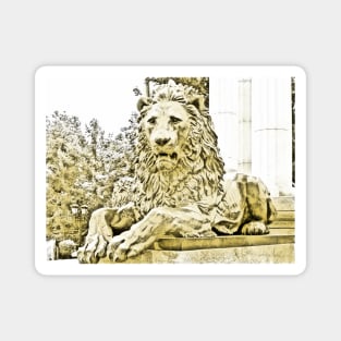 The Wise Lion Magnet