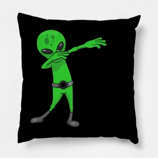 halloween dabbing alien Pillow