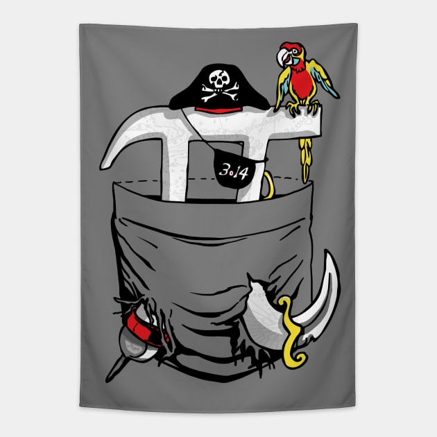 Jumbo Pocket Pirate Pi Day Tapestry by Mudge