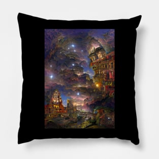 Cityscape at Night Pillow