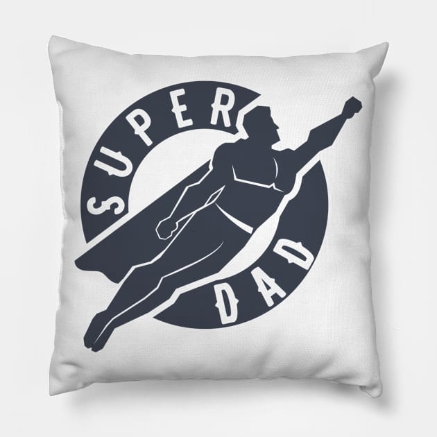 Super Dad Pillow by hallyupunch