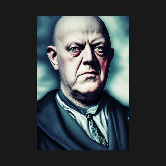Digital Art Portrait of Aleister Crowley The Great Beast of Thelema by hclara23