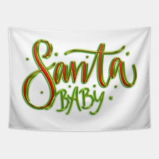 Santa Baby in Red & Green Tapestry