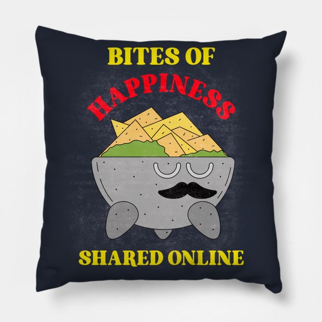 Food bloggers bite happiness online Pillow by Hermit-Appeal