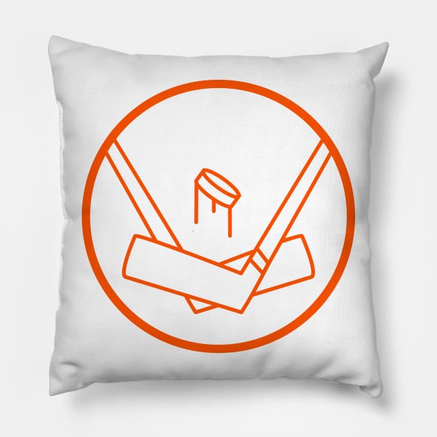 ICE HOCKEY STICK PUCK BATTLE Pillow by HOCKEYBUBBLE