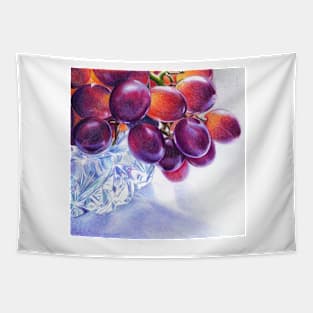 Grapes in Crystal Bowl- 2 Tapestry