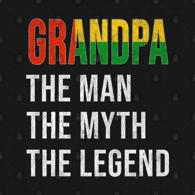 Grand Father Bissau Guinean Grandpa The Man The Myth The Legend - Gift for Bissau Guinean Dad With Roots From  Guinea Bissau by Country Flags