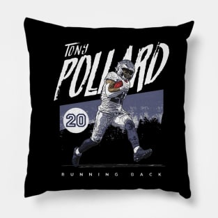 Tony Pollard Dallas Grunge Pillow