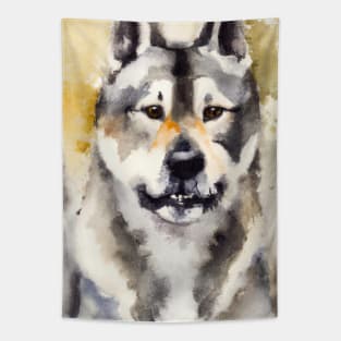 Norwegian Elkhound Watercolor - Dog Lover Gifts Tapestry