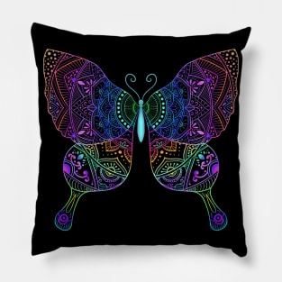 Mandala Butterfly Pillow