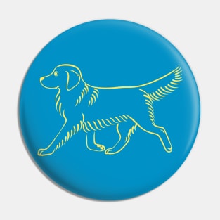 Trotting Golden Retriever Pin