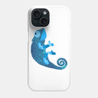 Blue Chameleon Phone Case