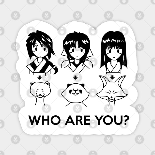 Rurouni Kenshin Ladies, Who are you? Magnet by Elemesca