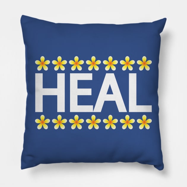 Heal healing artistic design Pillow by DinaShalash