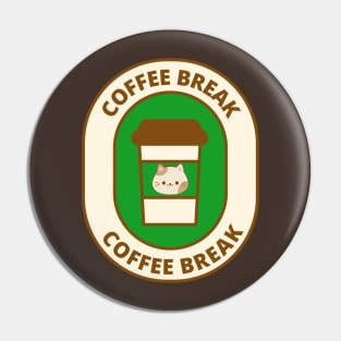 Coffee Break - Cat and Coffee Pin