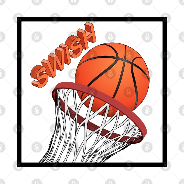 Basketball Swish by Designoholic