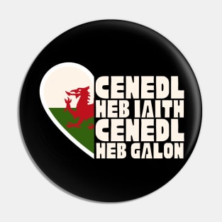 Cenedl Heb Iaith Cenedl Heb Galon Pin