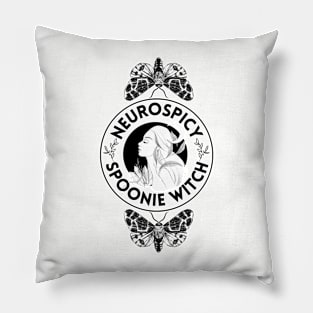 Neurospicy Spoonie Witch Transparent Pillow