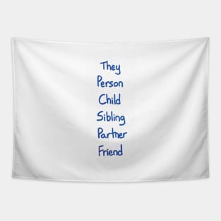 Gender-Neutral Titles (blue) Tapestry