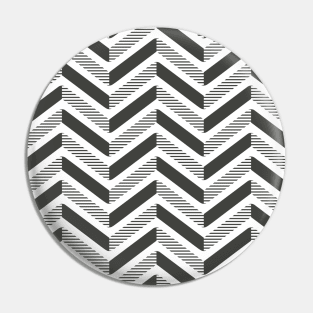 Abstract black and white geometric pattern Pin