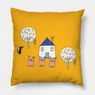 Tree Little Pigs Pillow