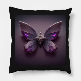 crystal butterfly, purple and diamond 04 Pillow