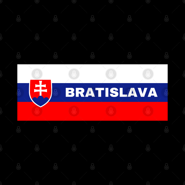 Bratislava City in Slovakian Flag by aybe7elf