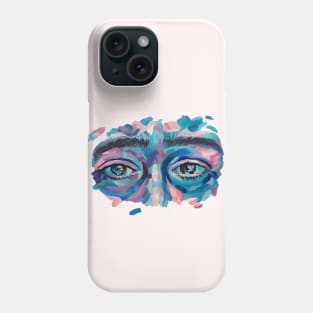 Sad and crying eyes. Phone Case