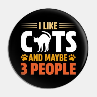 I Like Cats Pin