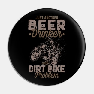 Dirt Bike Race design for Beer Lovers Pin