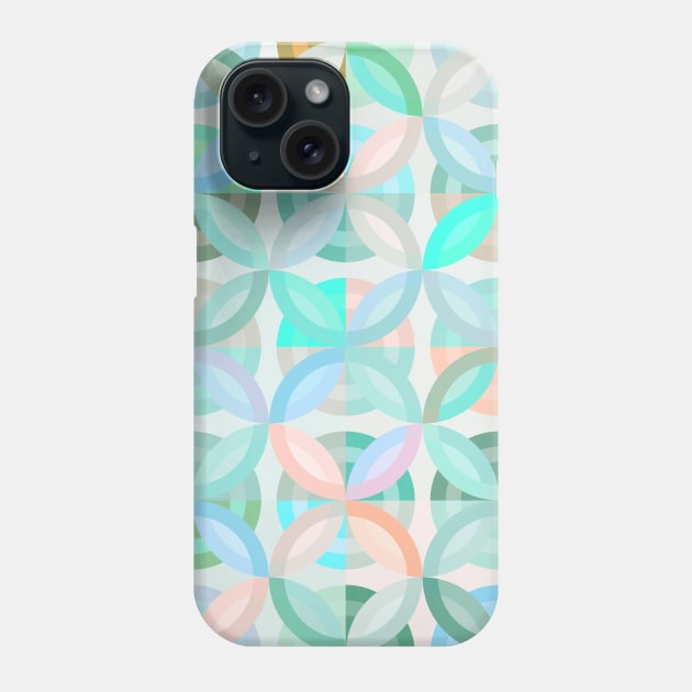 Geometric Shapes in Vibrant Greens / Soap Bubble Phone Case by matise