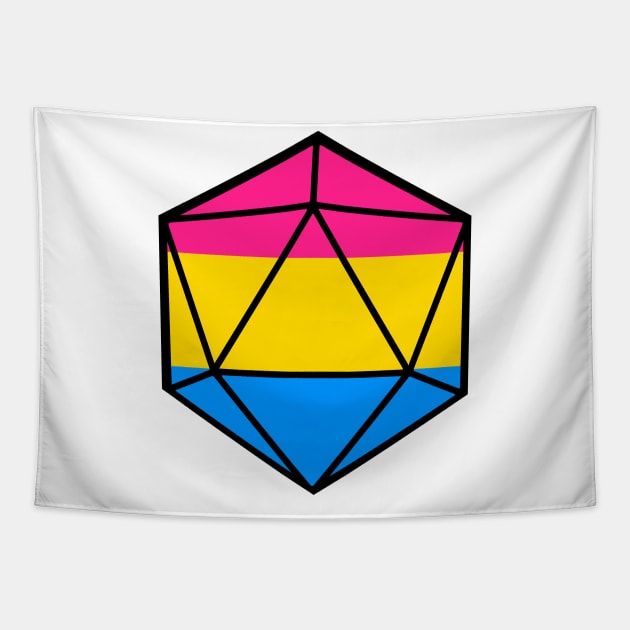 Pansexual Pride d20 Tapestry by EmrysMartigan