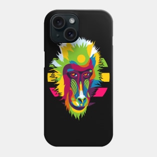 Baboon Head Pop Art Portrait Phone Case