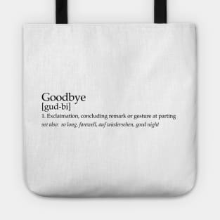 Sound of Music Goodbye Dictionary Entry Tote