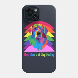 Colorful dog Keep Clean and Keep Health Phone Case