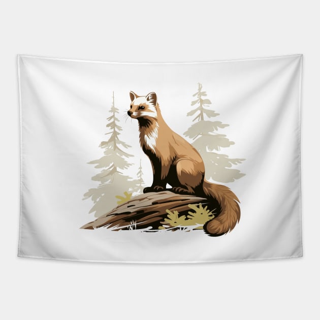 Pine Marten Tapestry by zooleisurelife