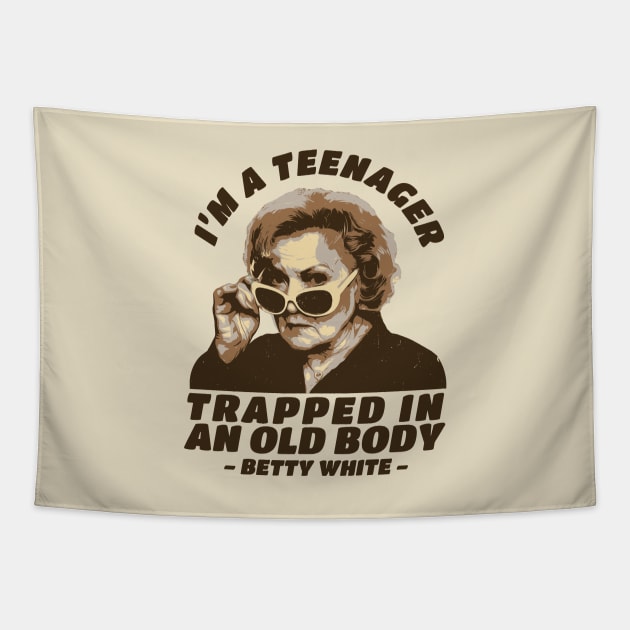 betty white qoutes Tapestry by Thermul Bidean