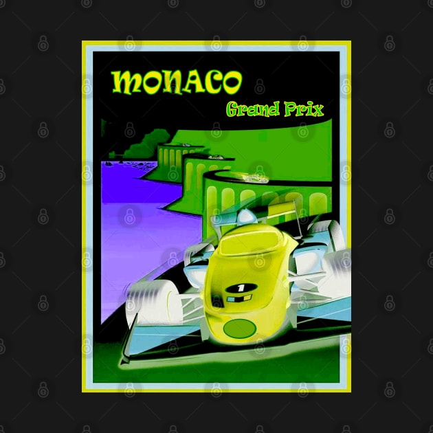 Monaco Grand Prix Automobile Racing Abstract Advertisement by posterbobs