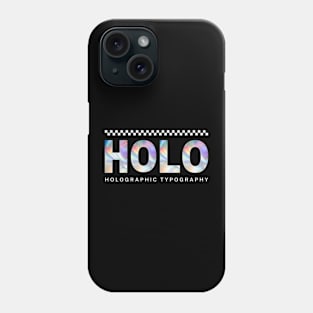 Black Modern Holographic Phone Case