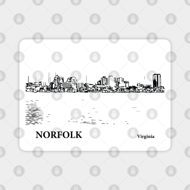 Norfolk - Virginia Magnet by Lakeric