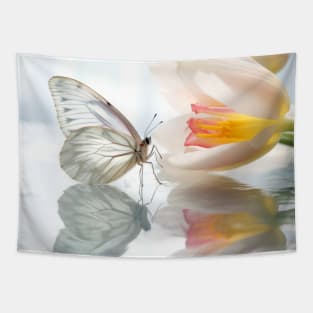 Butterfly Flower Nature Serene Tranquil Tapestry