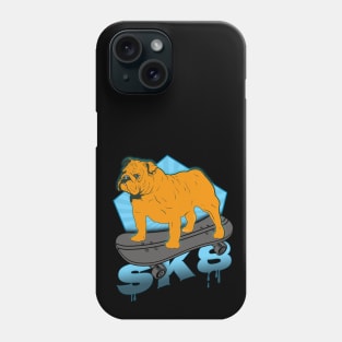 Skateboarding English Bulldog SK8 Phone Case