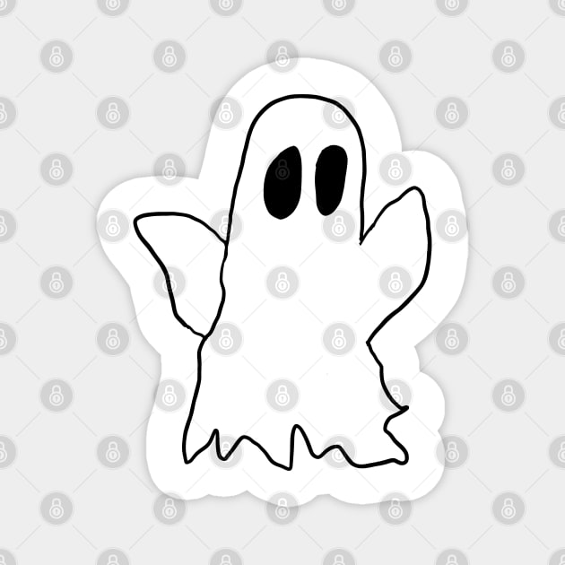 Cute Ghost Halloween Design Magnet by Blue Heart Design