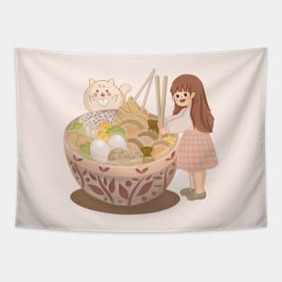 Make delicious oden hot pot Tapestry