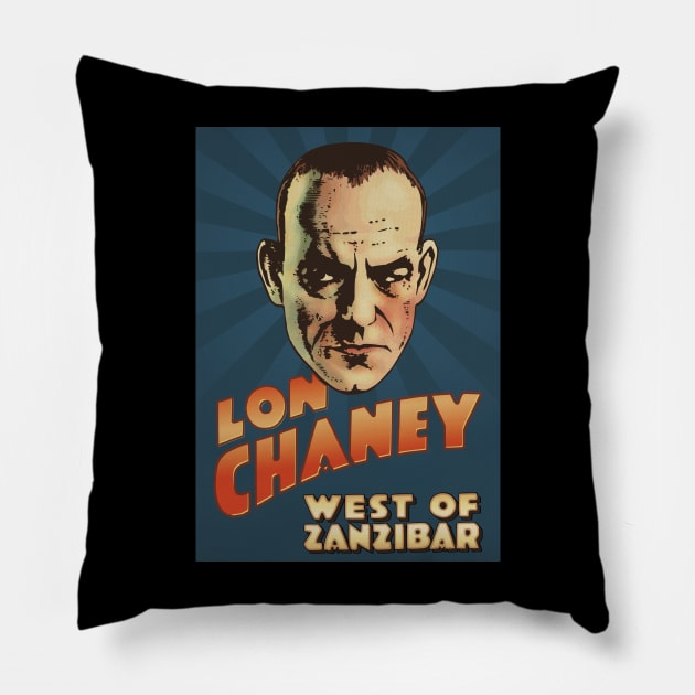 Lon Chaney West of Zanzibar Pillow by ranxerox79