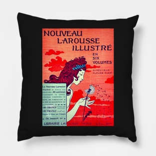 "Nouveau Larousse Illustre" by Eugene Grasset (1900) TECHNICOLOR REMASTERED Pillow